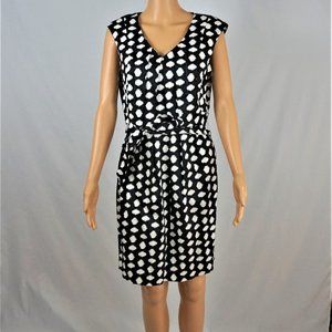 Calvin Klein V-Neck Belted  Dress, Like New